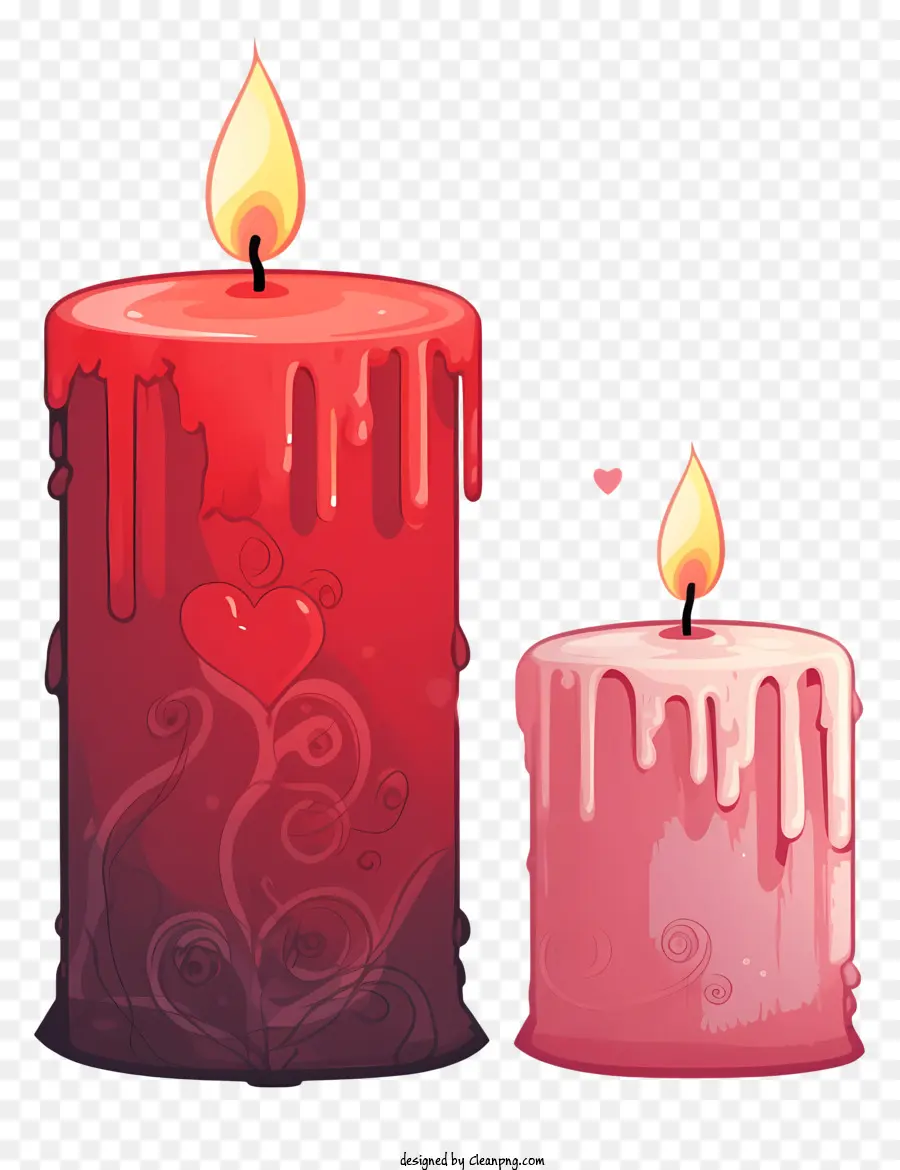 Bosquejo De Vela Del Día De San Valentín，Velas PNG