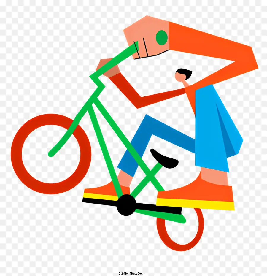 Persona Montando Bicicleta，Pantalón Rojo PNG