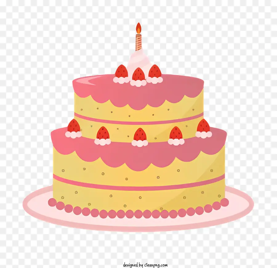 Pastel De Cumpleaños，Rosa Pastel PNG