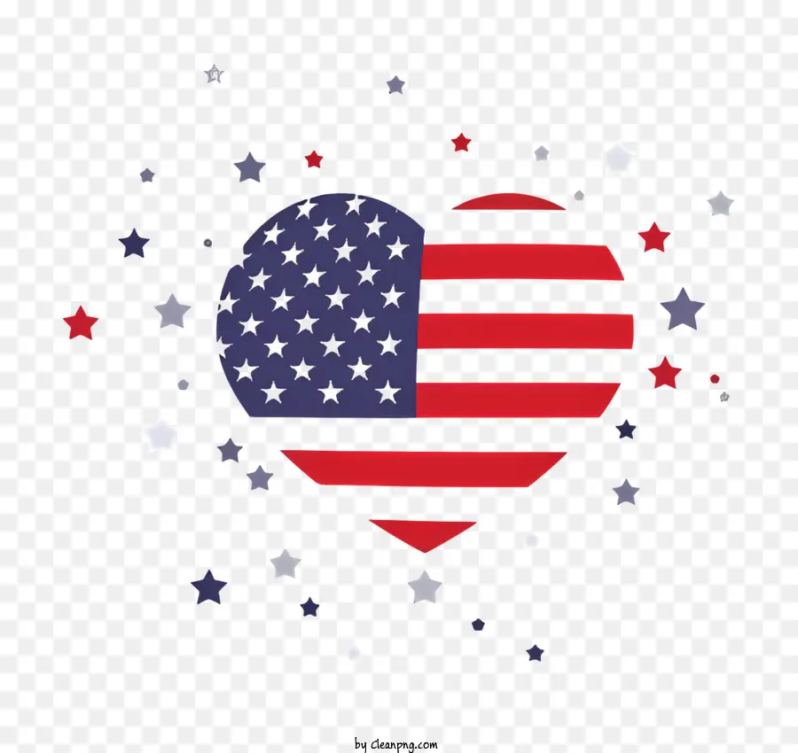 Bandera Americana，Corazón De La Bandera Americana PNG