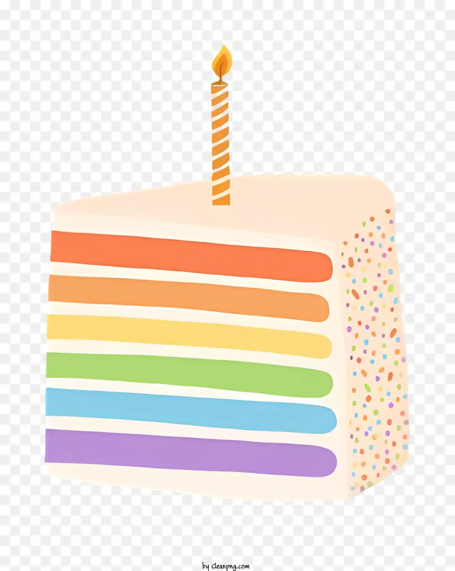 Pastel De Cumpleaños，Pastel De Arco Iris PNG