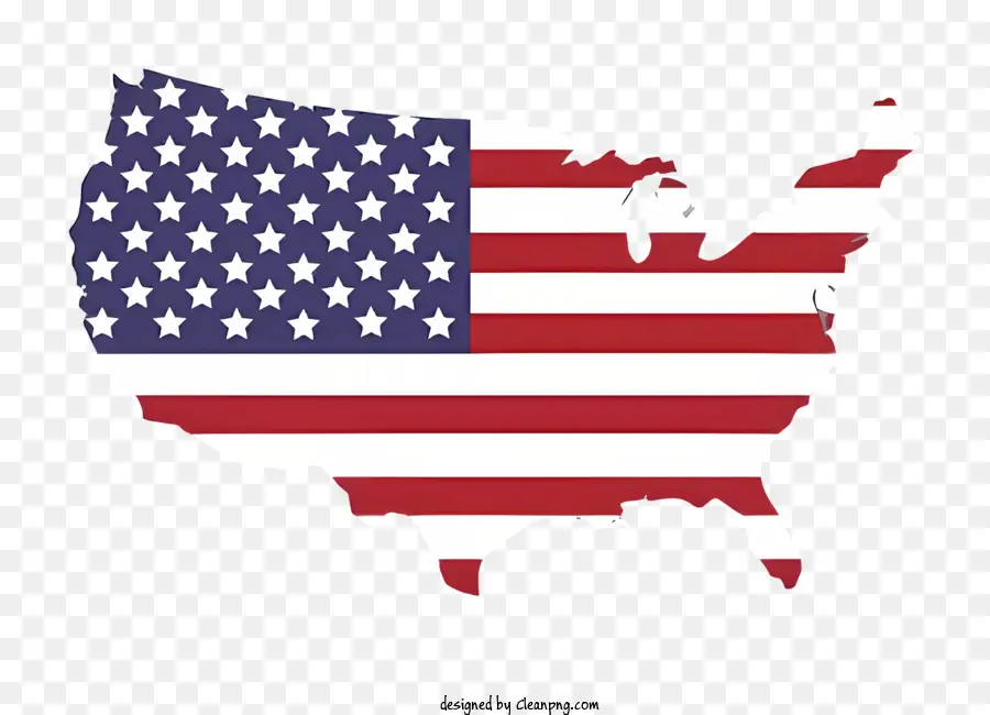 Bandera Americana，Mapa De Estados Unidos PNG