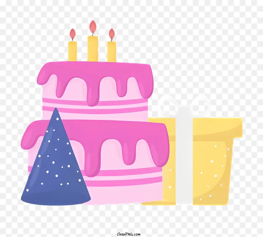 Pastel De Cumpleaños，Pastel De Cumpleaños Rosa PNG