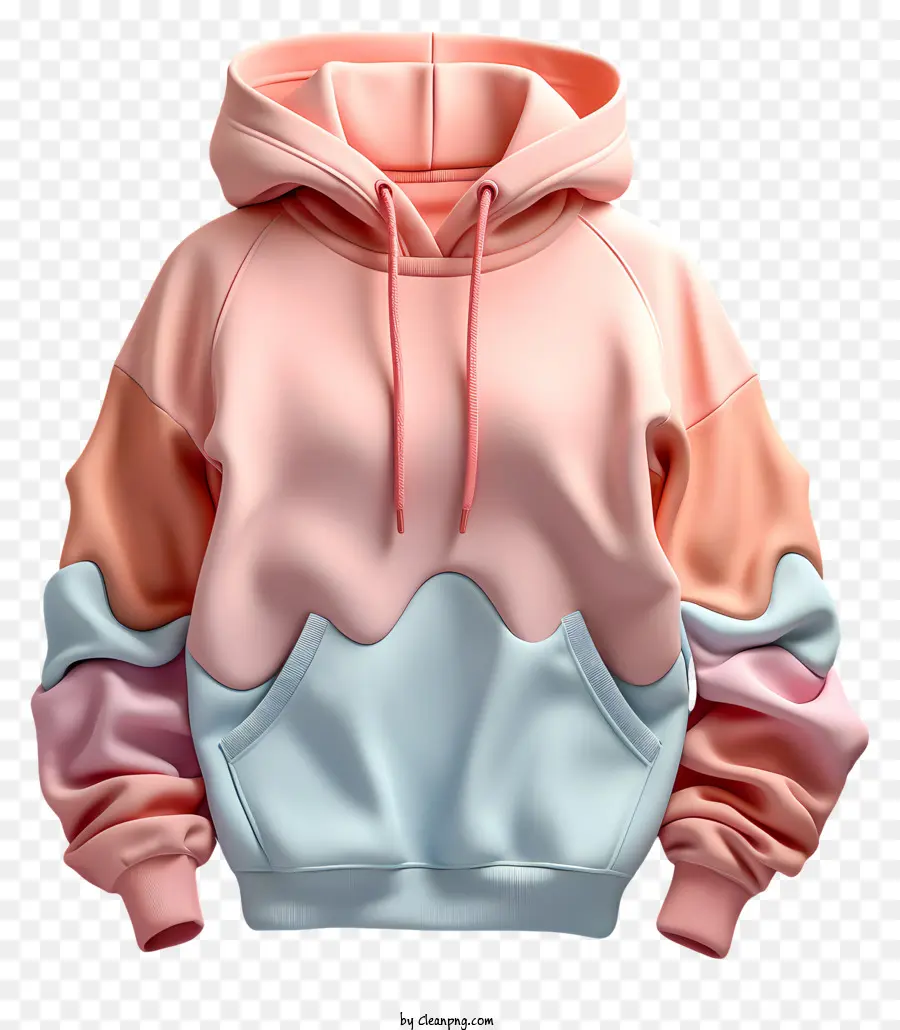 Sudadera Con Capucha，Rosa Y Azul PNG