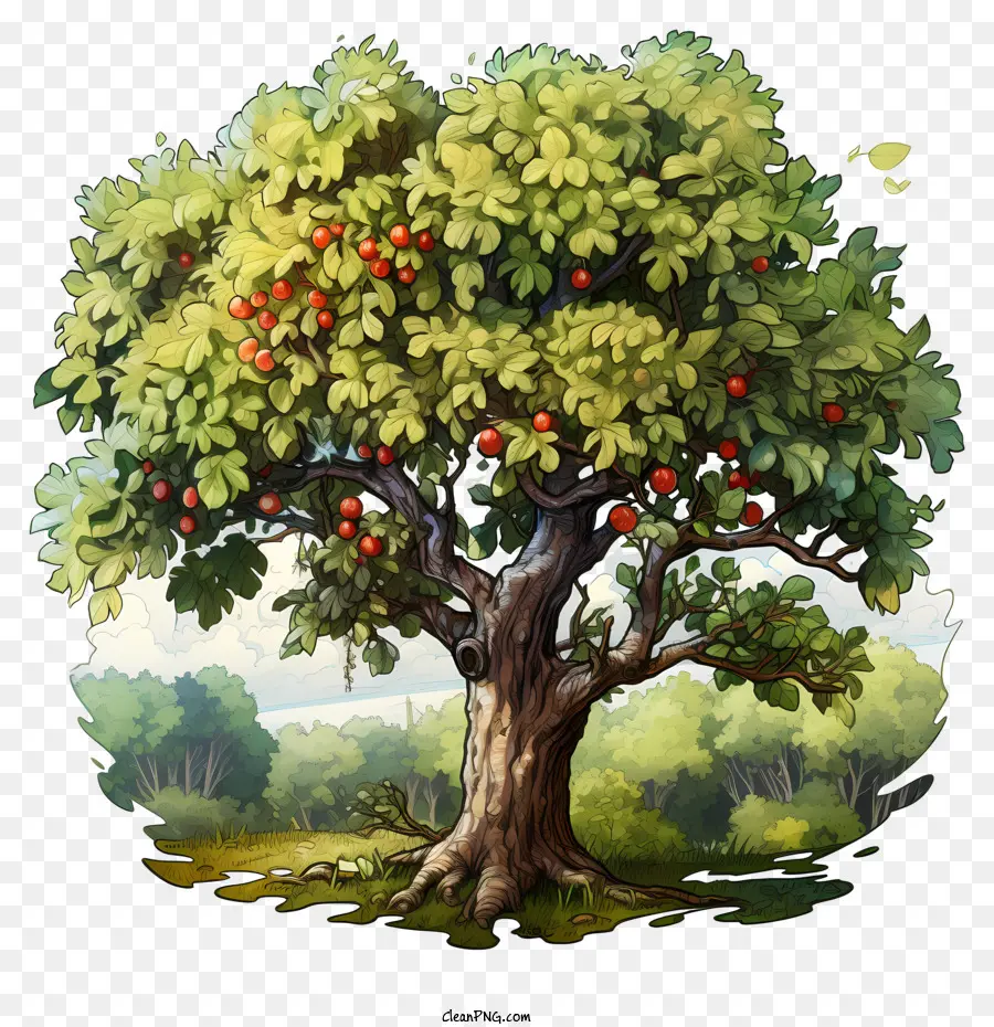 Árbol，Hojas PNG