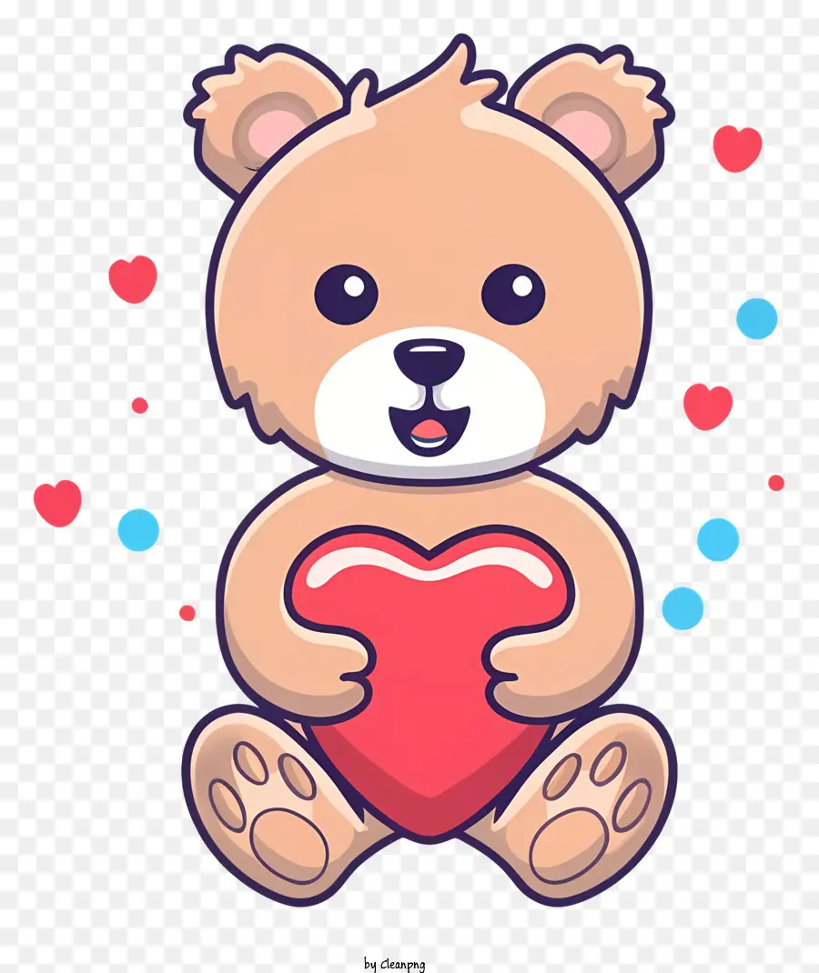 Dibujos Animados，Osito De Peluche Con Corazón PNG