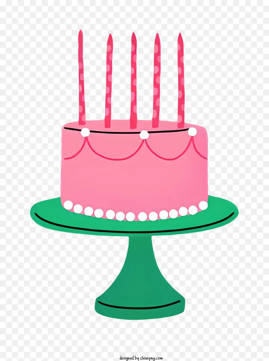 Torta De Cumpleaños，Pastel Rosa PNG