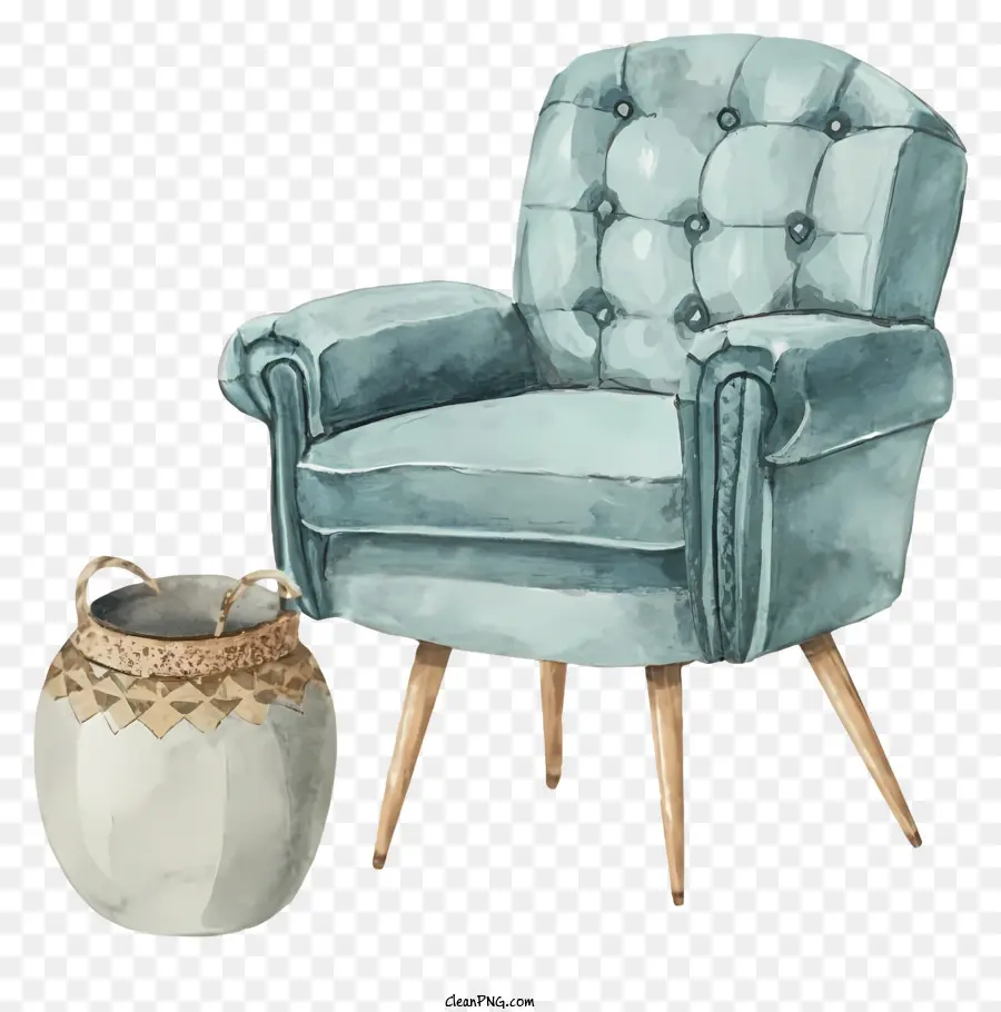 Dibujos Animados，Sillón Azul PNG