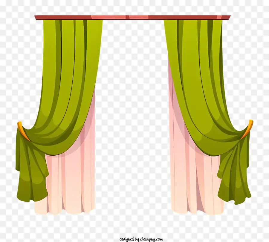 Basado En La Descripción，Cortinas Verdes PNG