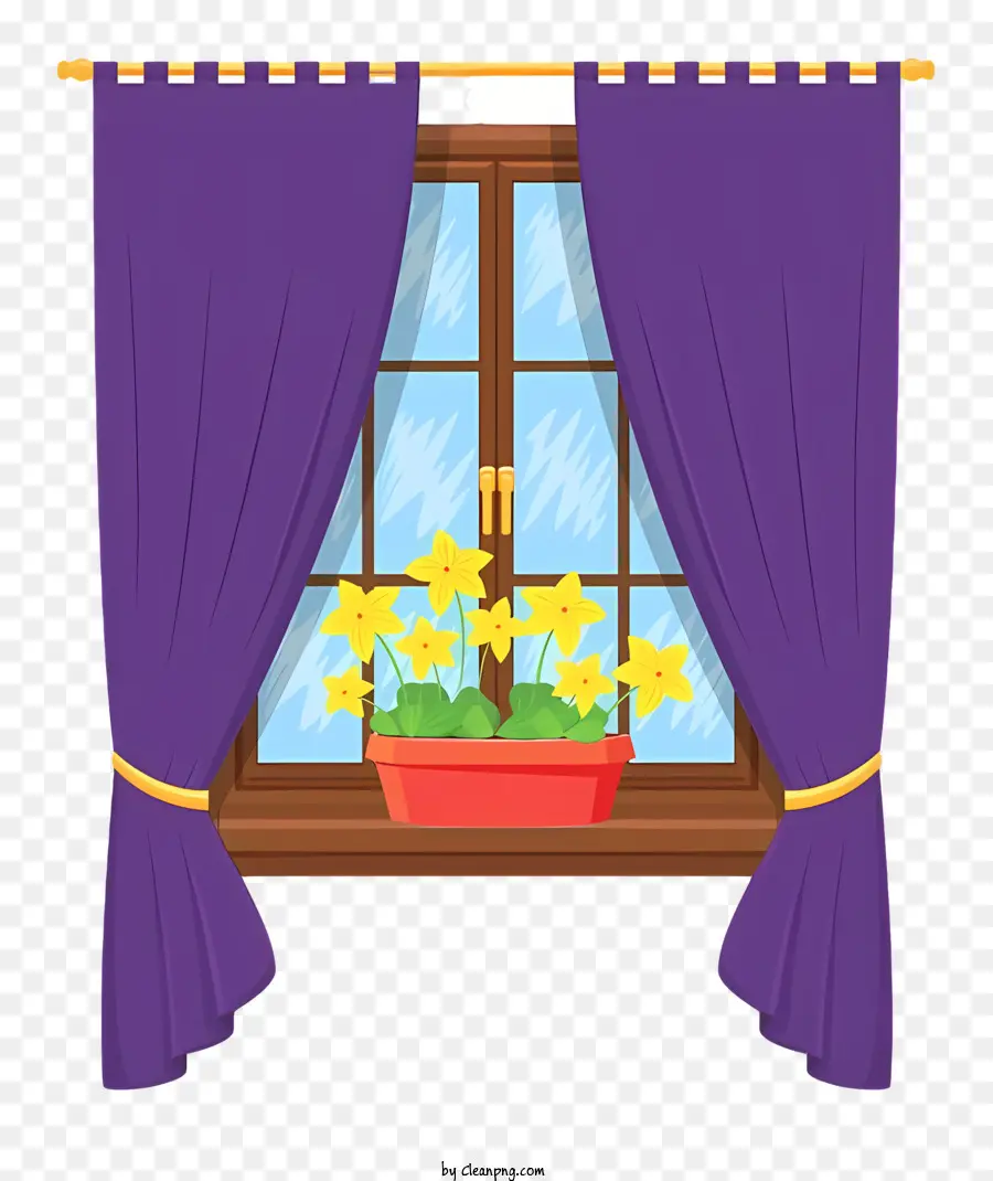 Decoración De La Ventana，Macetas De Flores PNG