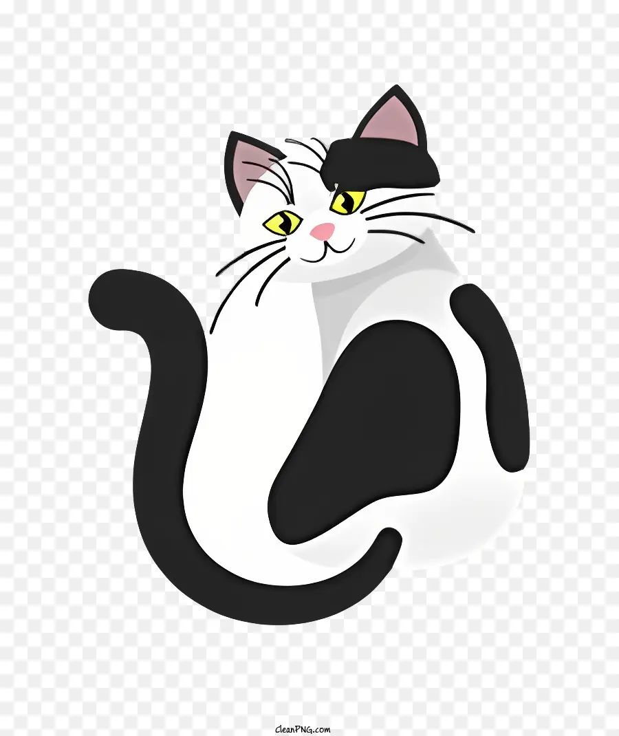 Gato Negro，Gato Blanco Y Negro PNG