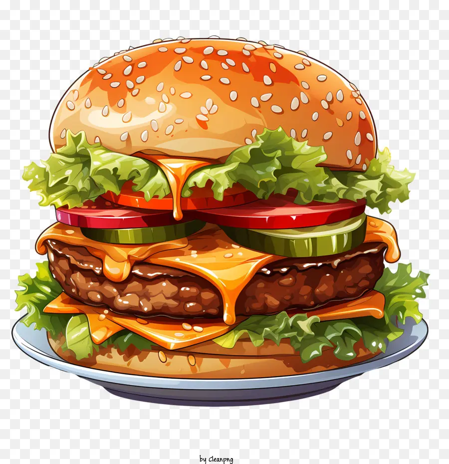 American Burger，Burger PNG