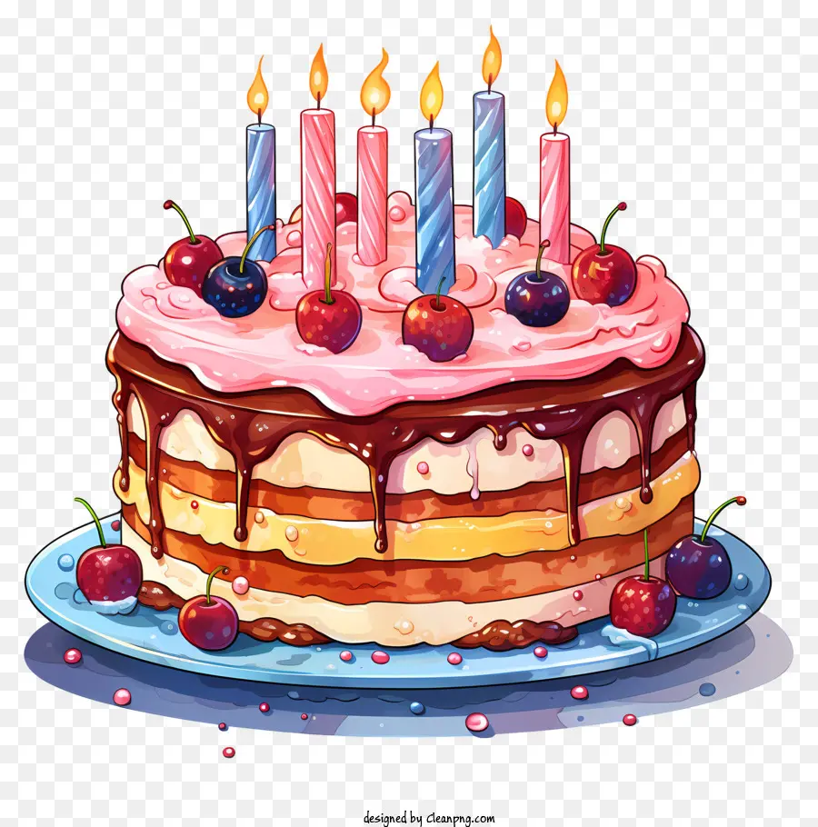 Torta De Cumpleaños，Velas PNG