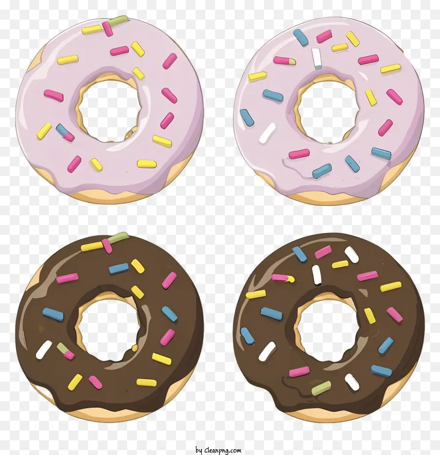 La Historieta，Donuts De Chocolate Espolvoreado PNG