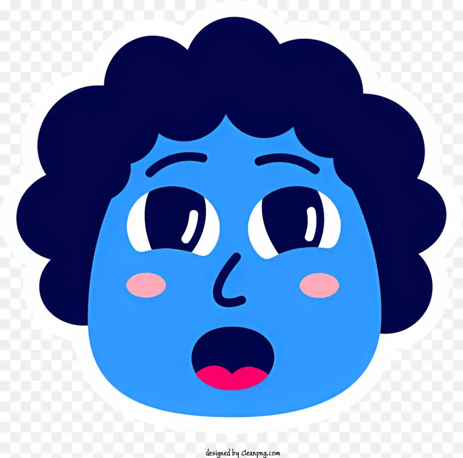 Icono，Cara Azul PNG