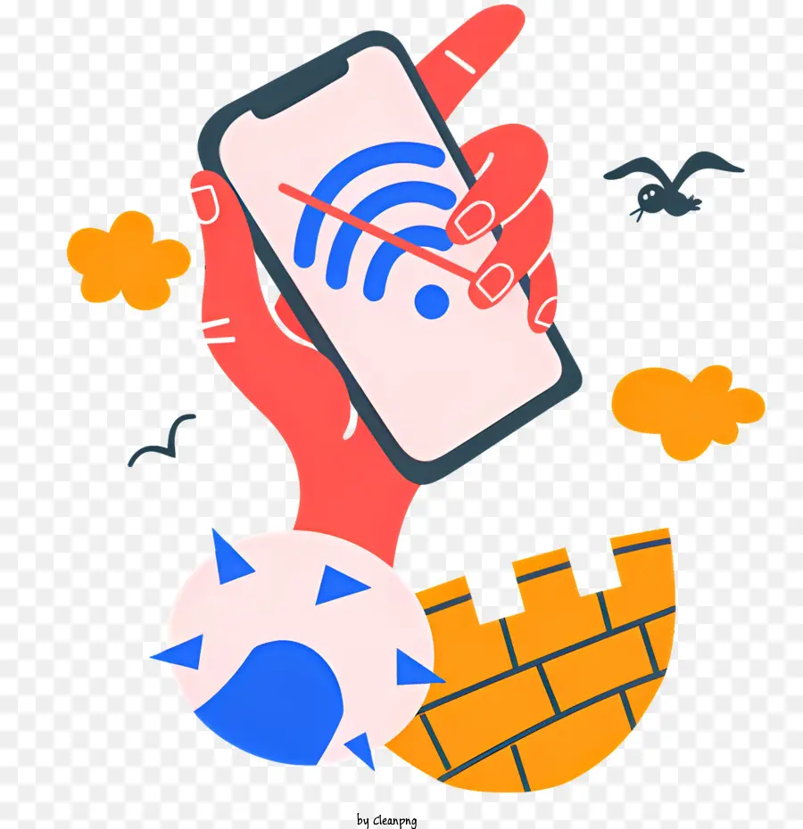 Smartphone，Wifi PNG