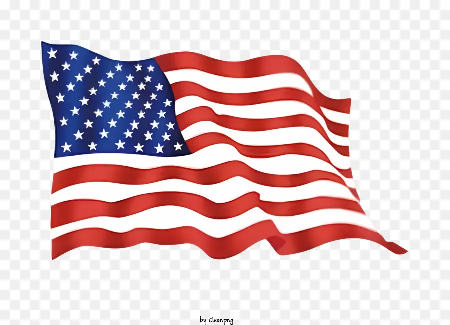 Bandera Americana，Bandera Ondeando PNG