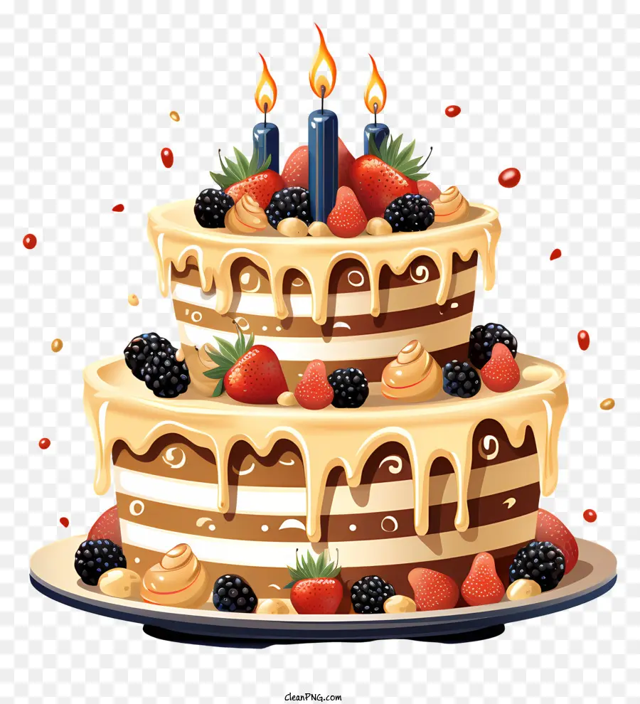 Pastel De Cumpleaños，Pastel De Cumpleaños De Chocolate PNG