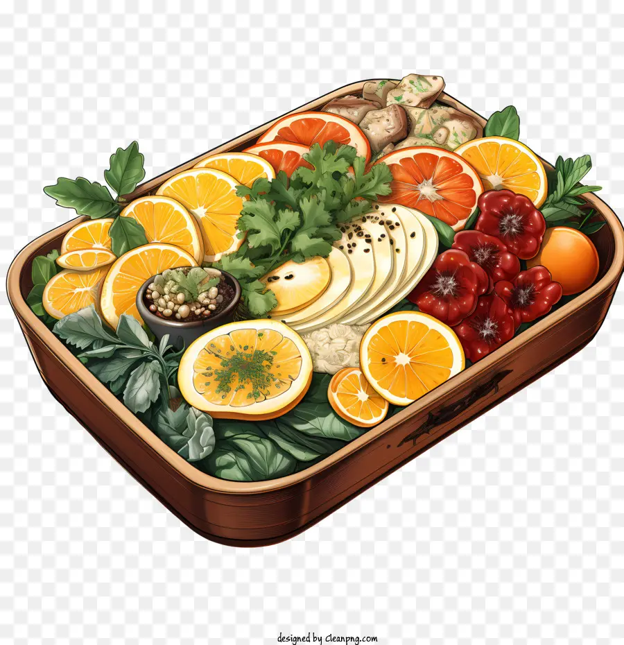 Caja Bento，Cesta De Fruta PNG