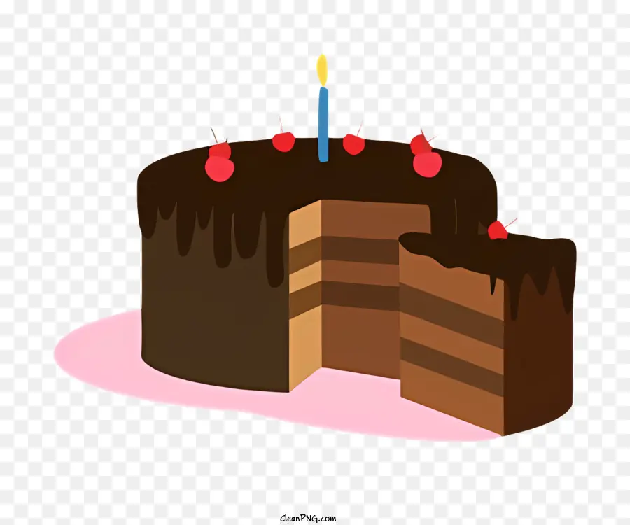 Torta De Cumpleaños，Pastel De Chocolate PNG