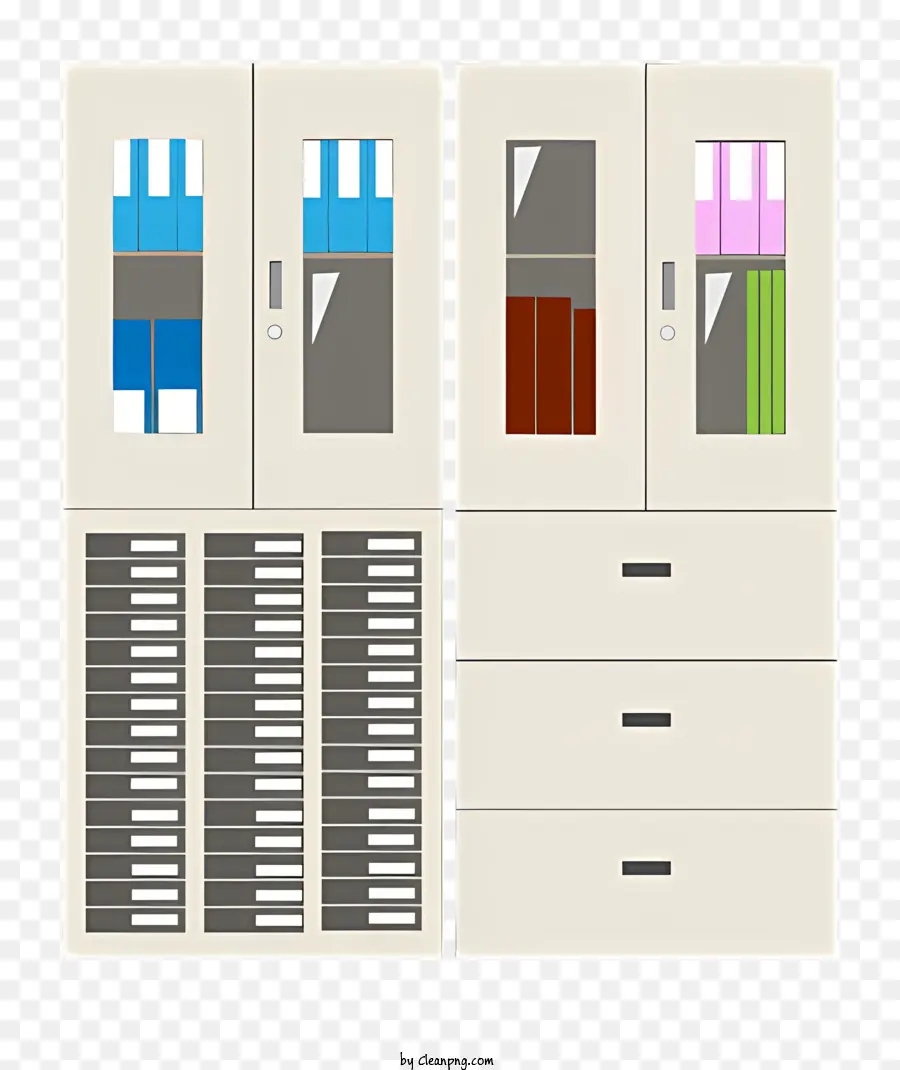 Gabinete De Almacenamiento De Metal，Puerta De Vidrio PNG