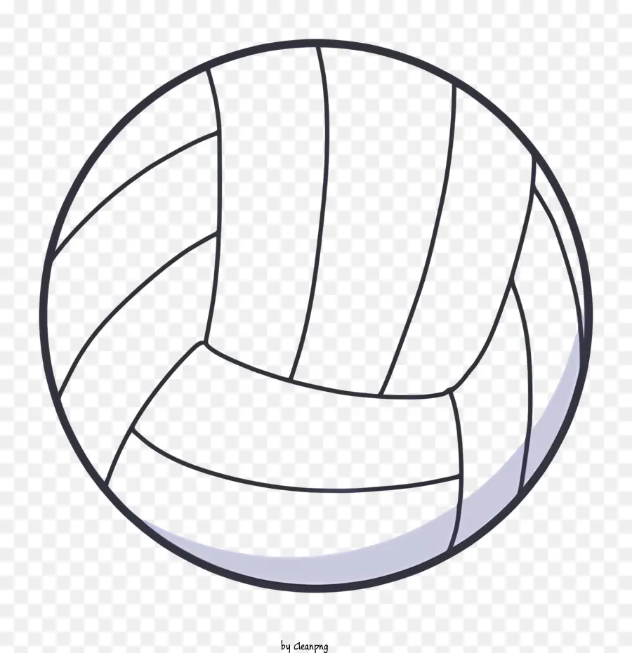 Balón De Voleibol，En Blanco Y Negro PNG