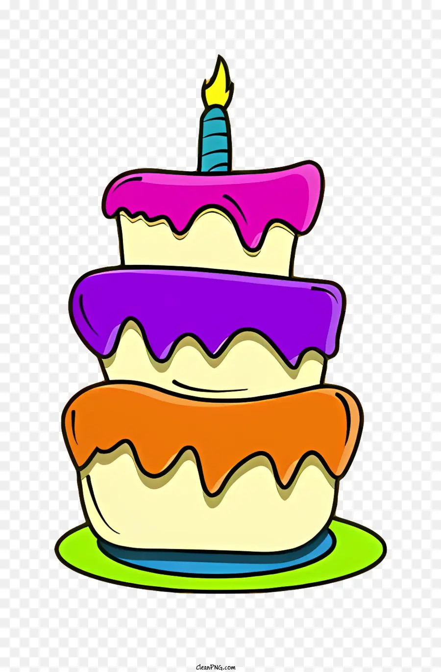 Pastel De Cumpleaños，Pastel De Arco Iris PNG