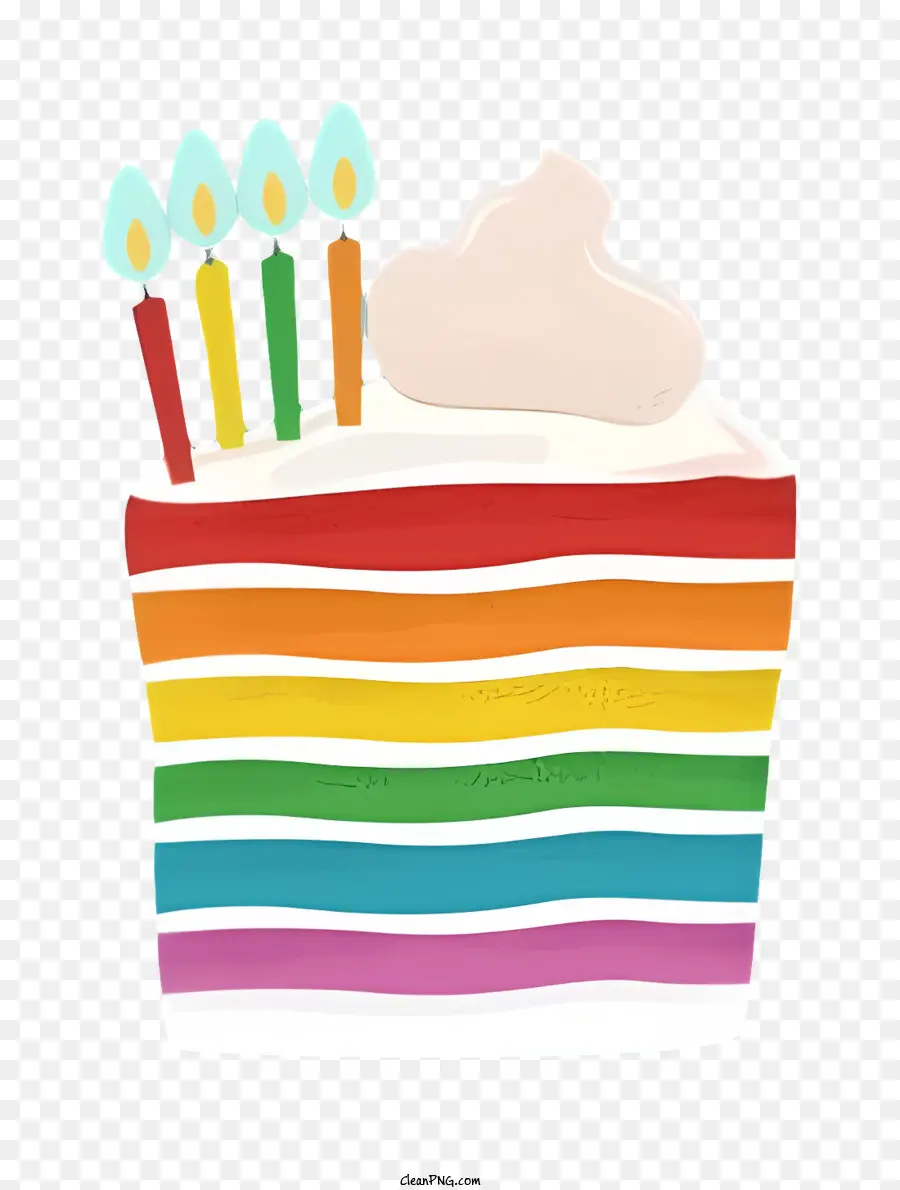 Pastel De Cumpleaños，Pastel De Cumpleaños De Rainbow PNG