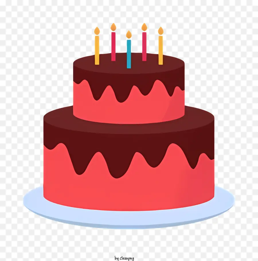 Torta De Cumpleaños，Pastel Rojo PNG