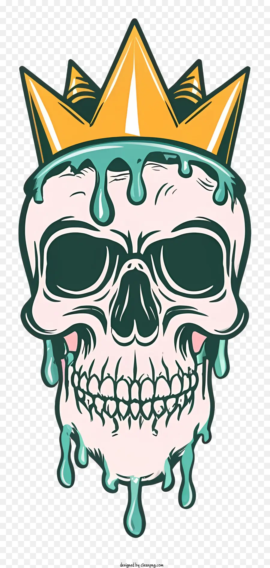 La Historieta，Calavera Con Corona PNG