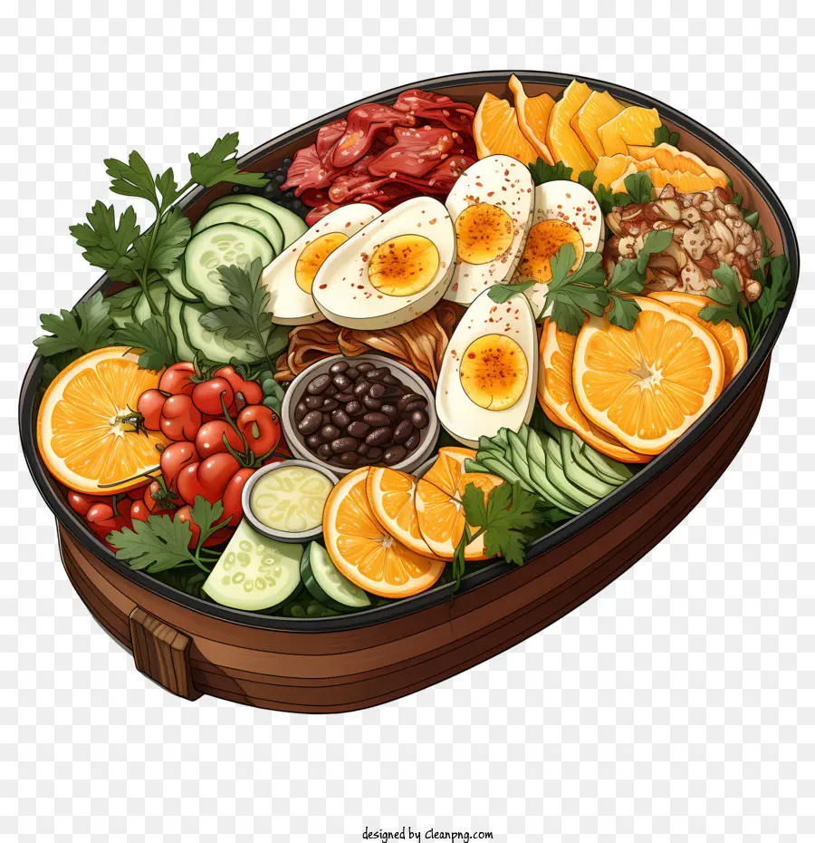 Caja Bento，Tazón De Frutas Y Verduras PNG