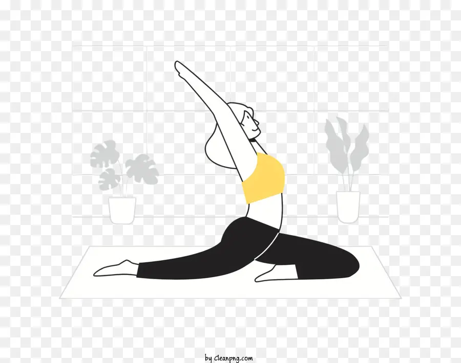 Postura De Yoga，Mujer PNG