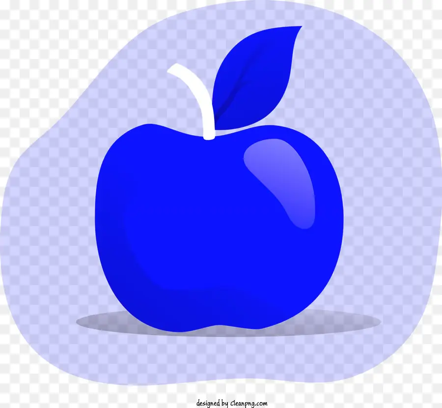 Azul De Apple，Manzana De Una Sola Hoja PNG