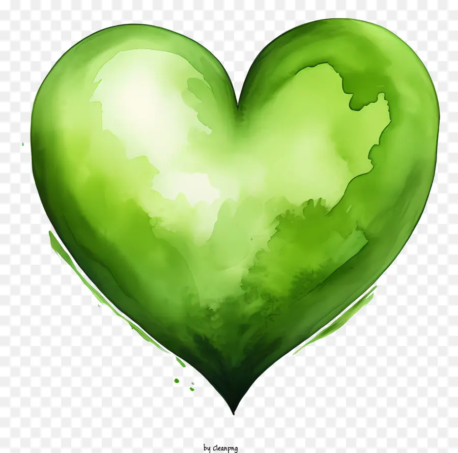 Corazón，Corazón Verde PNG