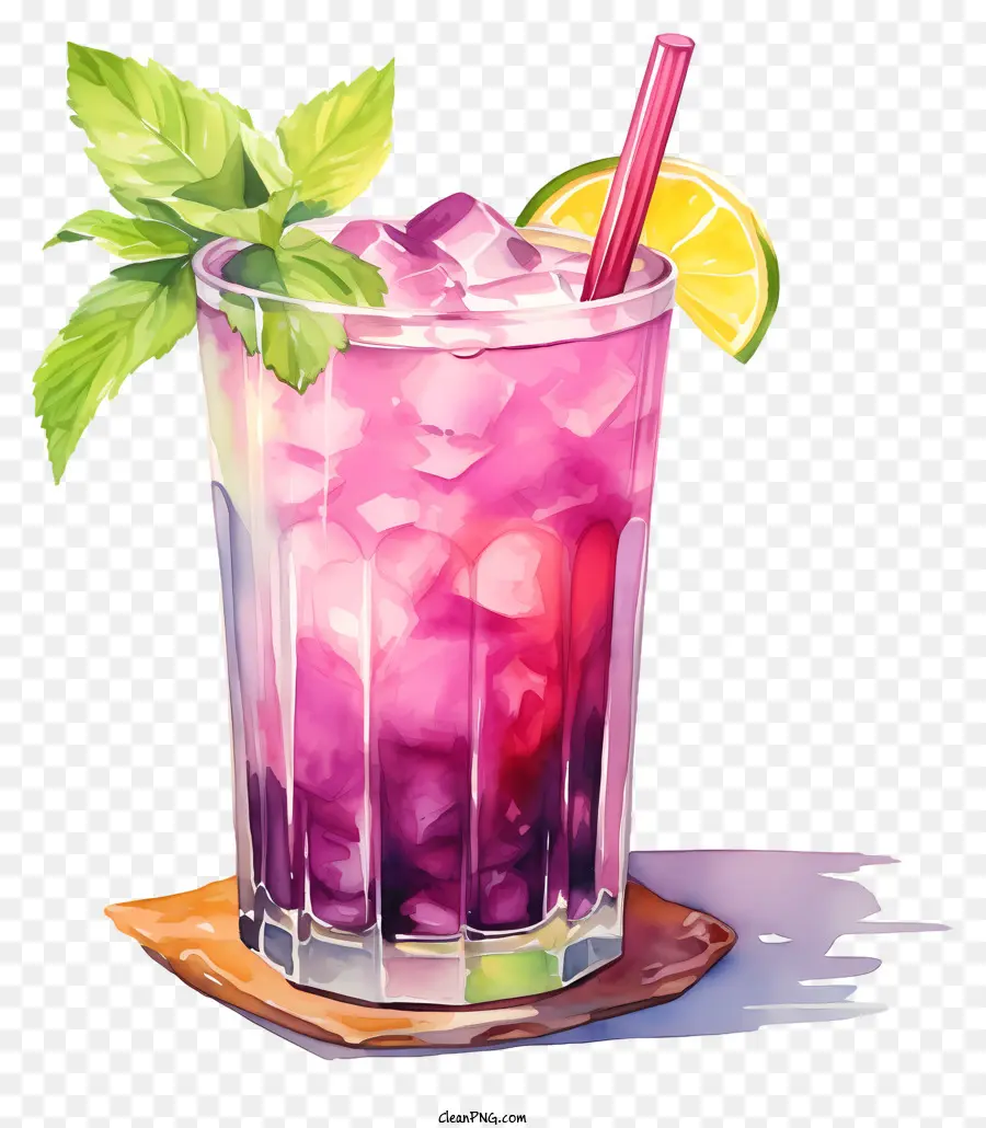 Coctel，Bebida Rosa PNG