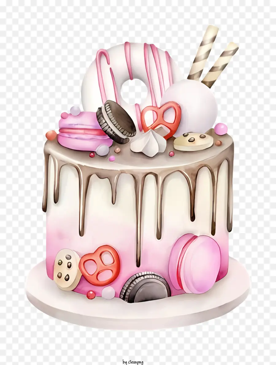 Torta De Cumpleaños，Pastel Decorado PNG