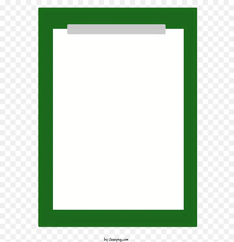 Portapapeles Verde，Papel Blanco PNG