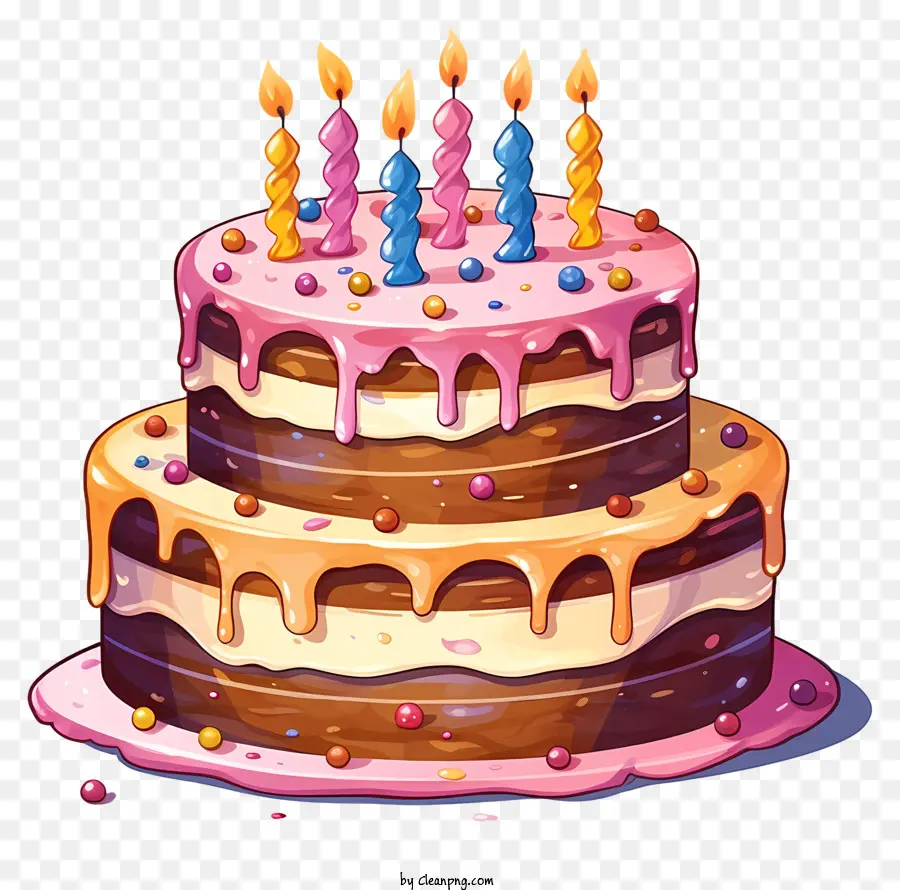 Pastel De Cumpleaños，Imagen De Dibujos Animados PNG