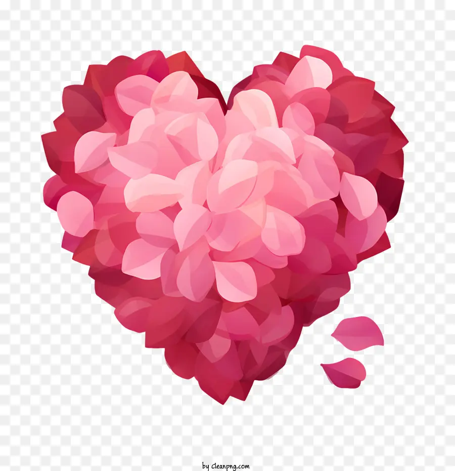 Rose Petals Heart，Corazón Rosa PNG