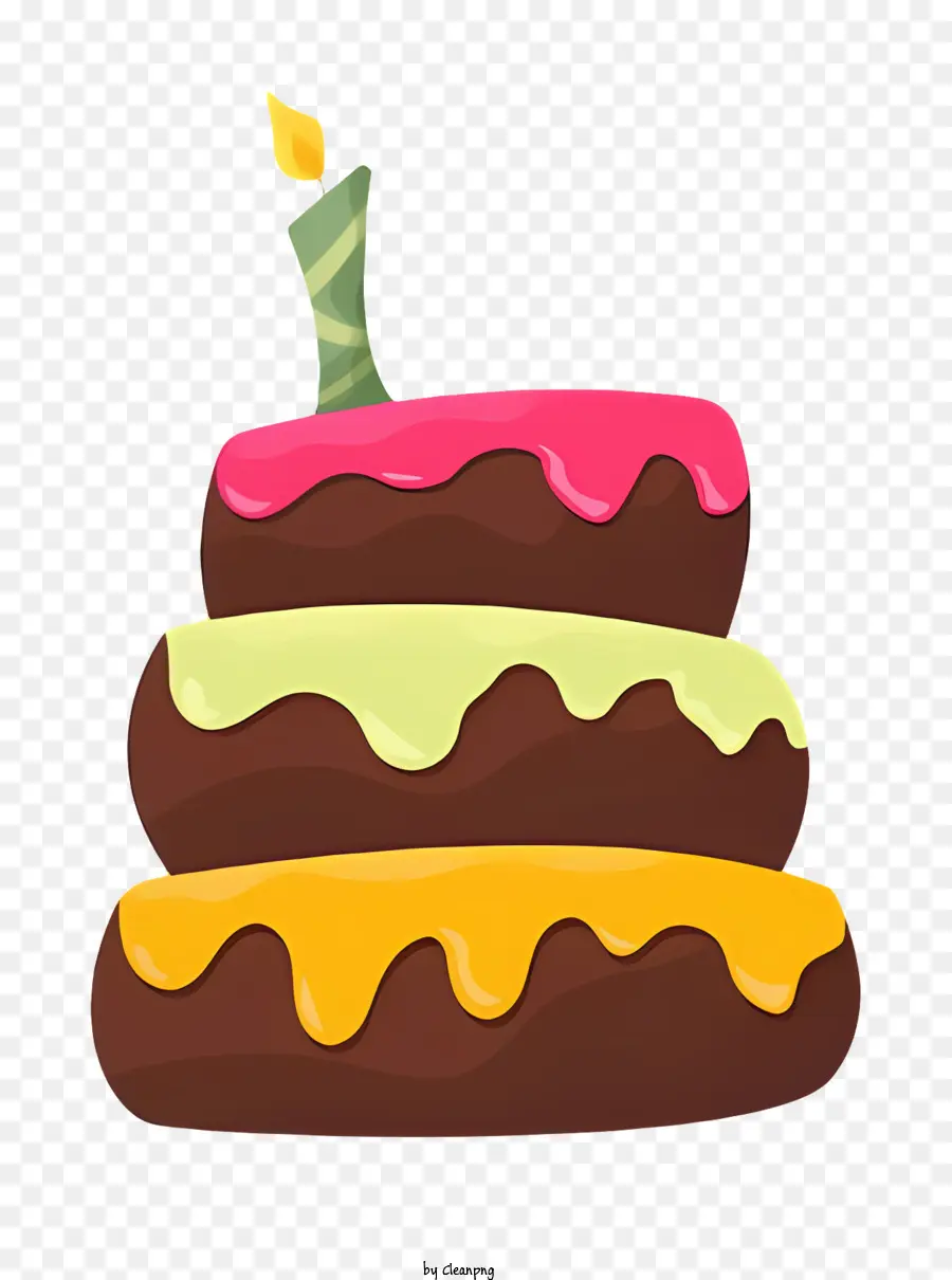 Pastel De Cumpleaños，Pastel De Tres Niveles PNG