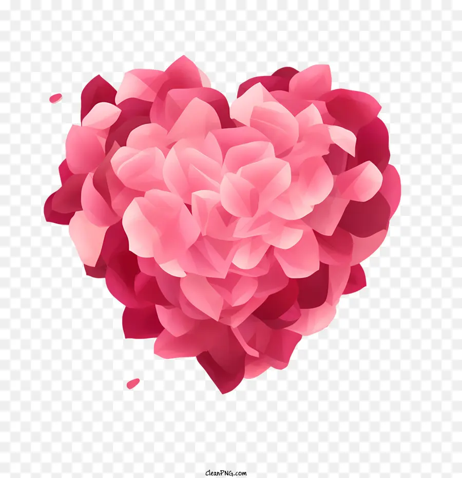 Rose Petals Heart，Rosa PNG