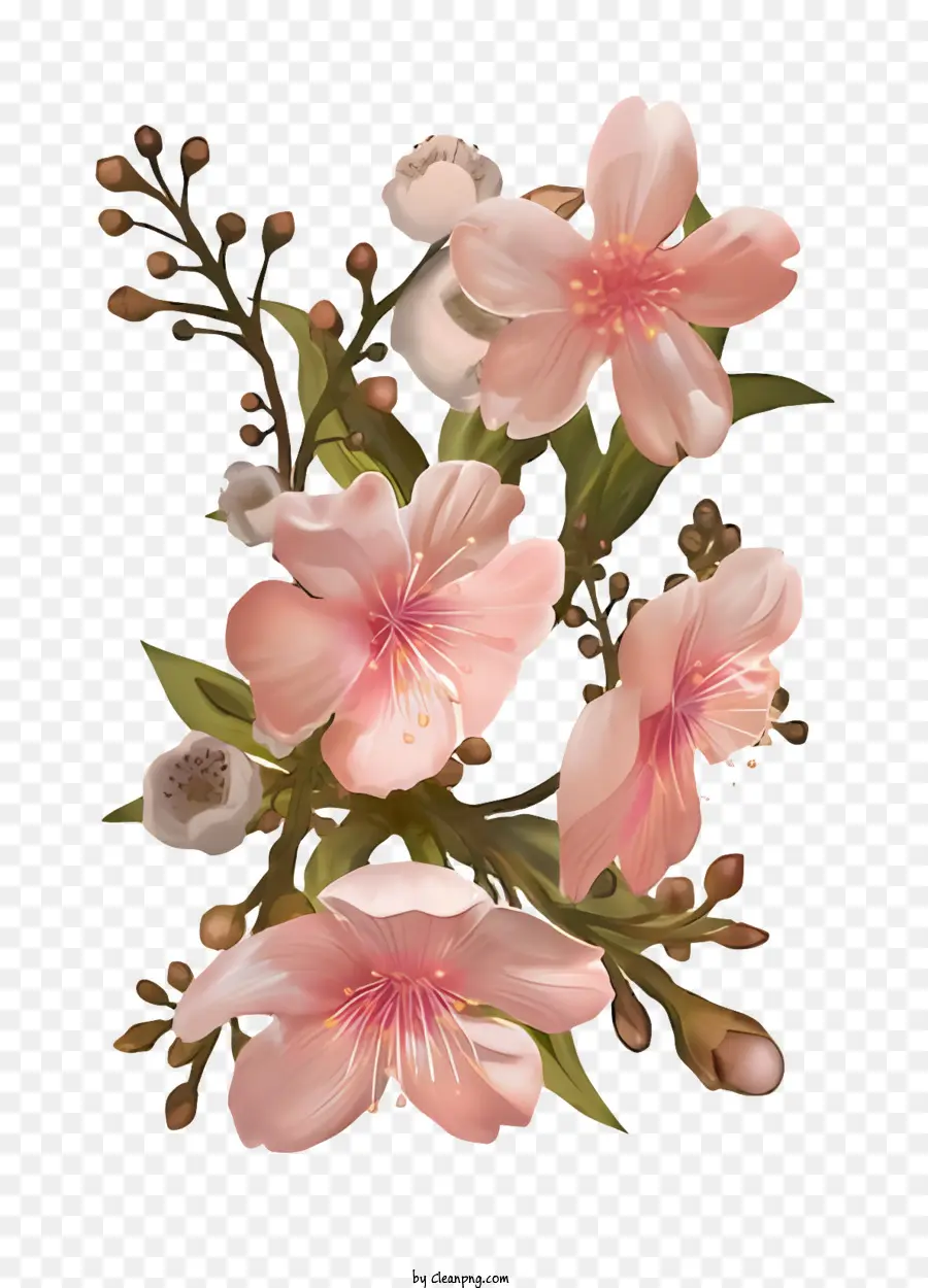 Icono，Flores Rosadas PNG