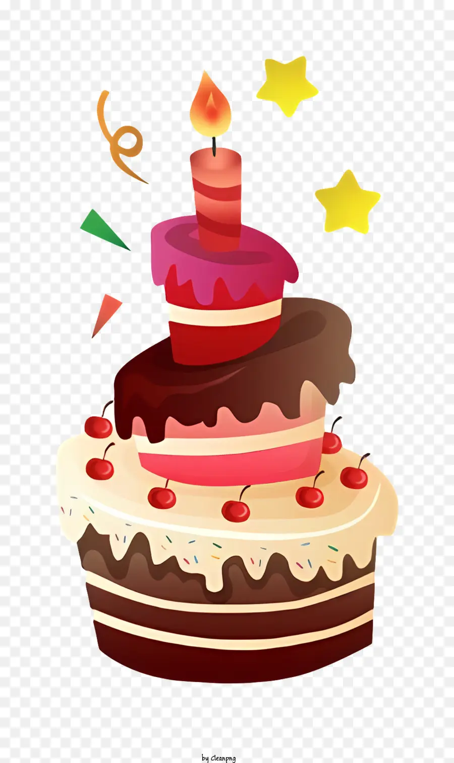 Torta De Cumpleaños，Pastel En Capas PNG