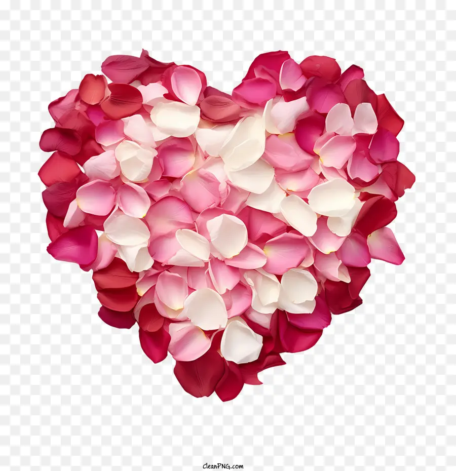 Rose Petals Heart，Rosa PNG