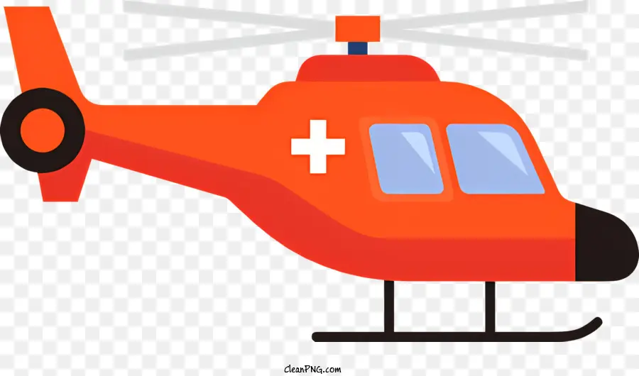 Helicóptero Naranja，Cruz Blanca PNG