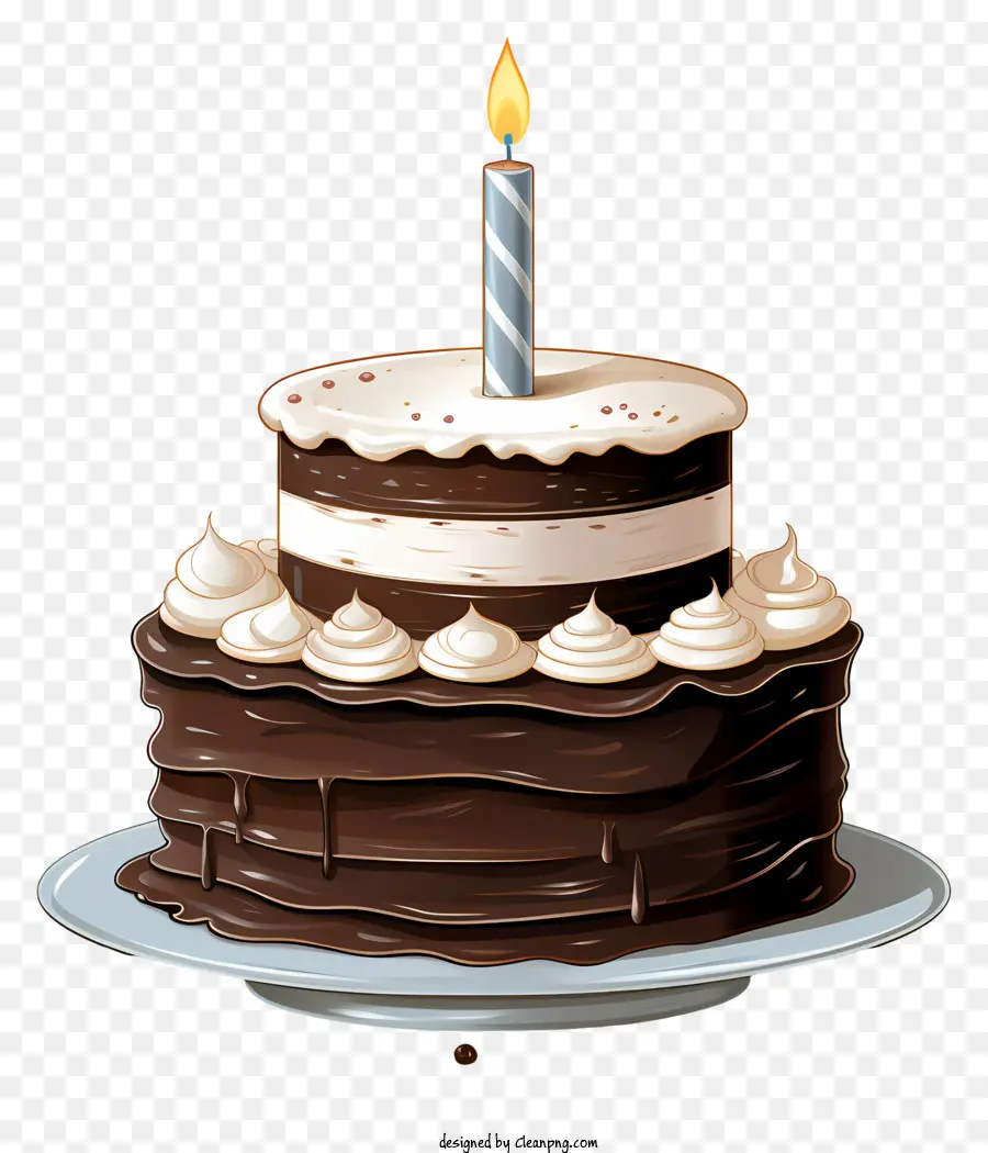 Pastel De Cumpleaños，Pastel De Chocolate PNG