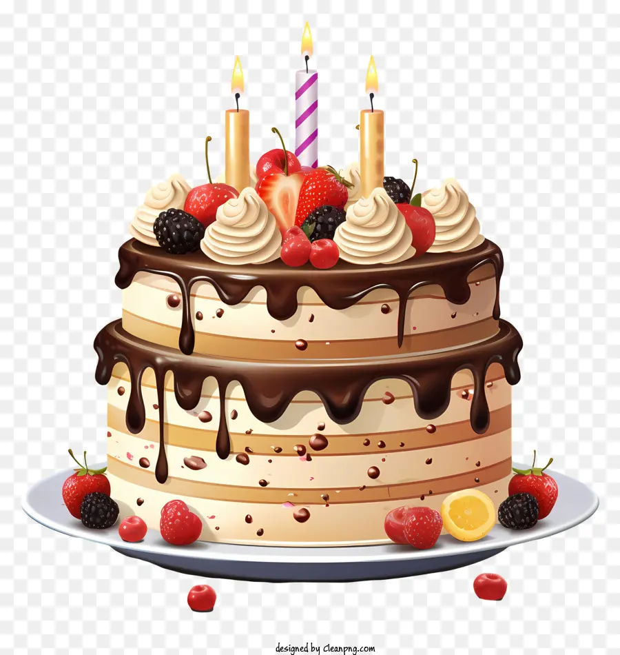 Pastel De Cumpleaños，Capas De La Torta PNG