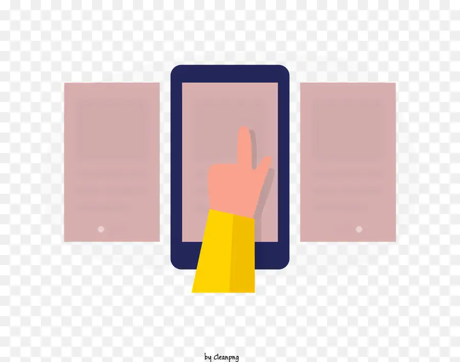 Mano Apuntando，Smartphone PNG