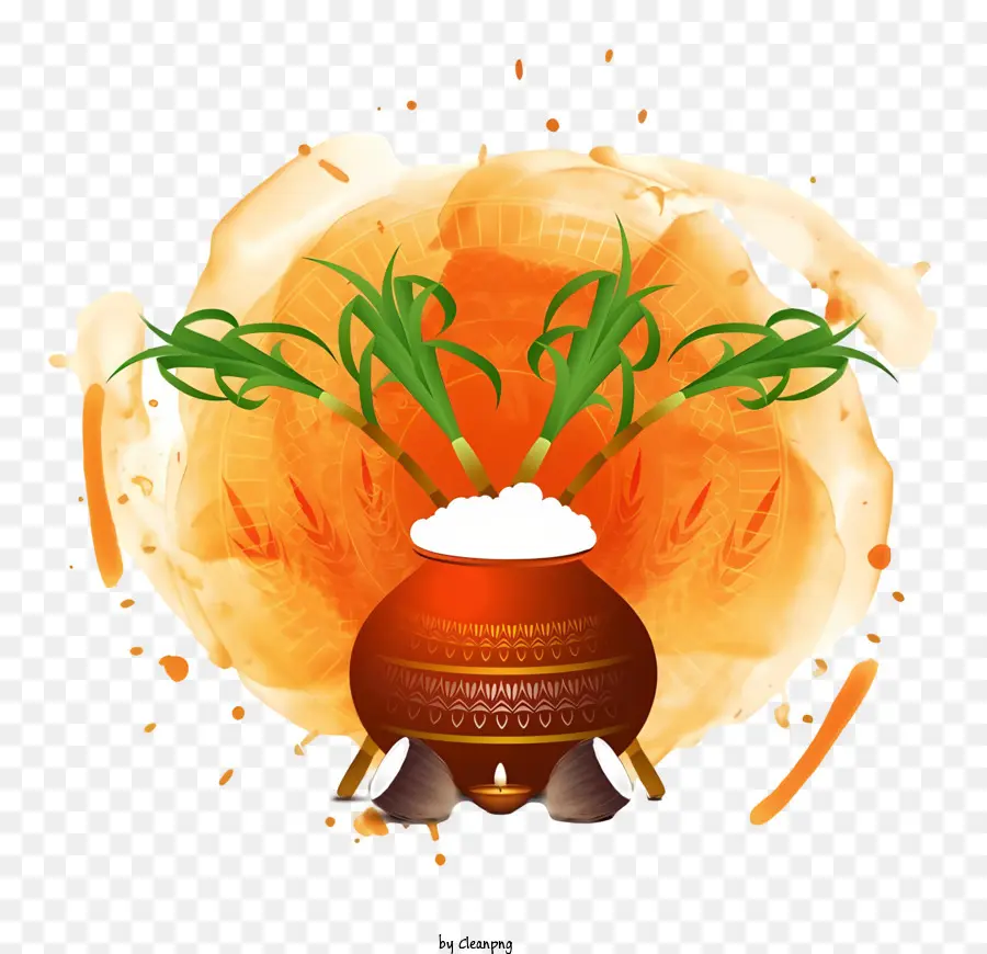 Pongal，Orange Bowl PNG