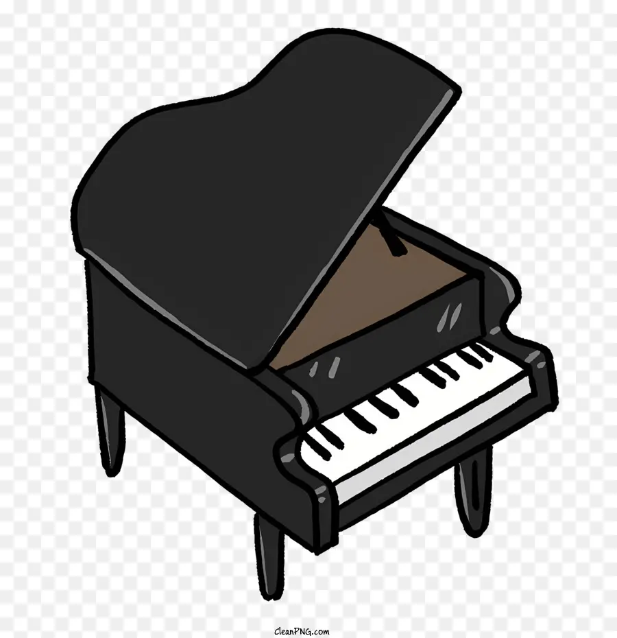 Final，Piano Negro PNG